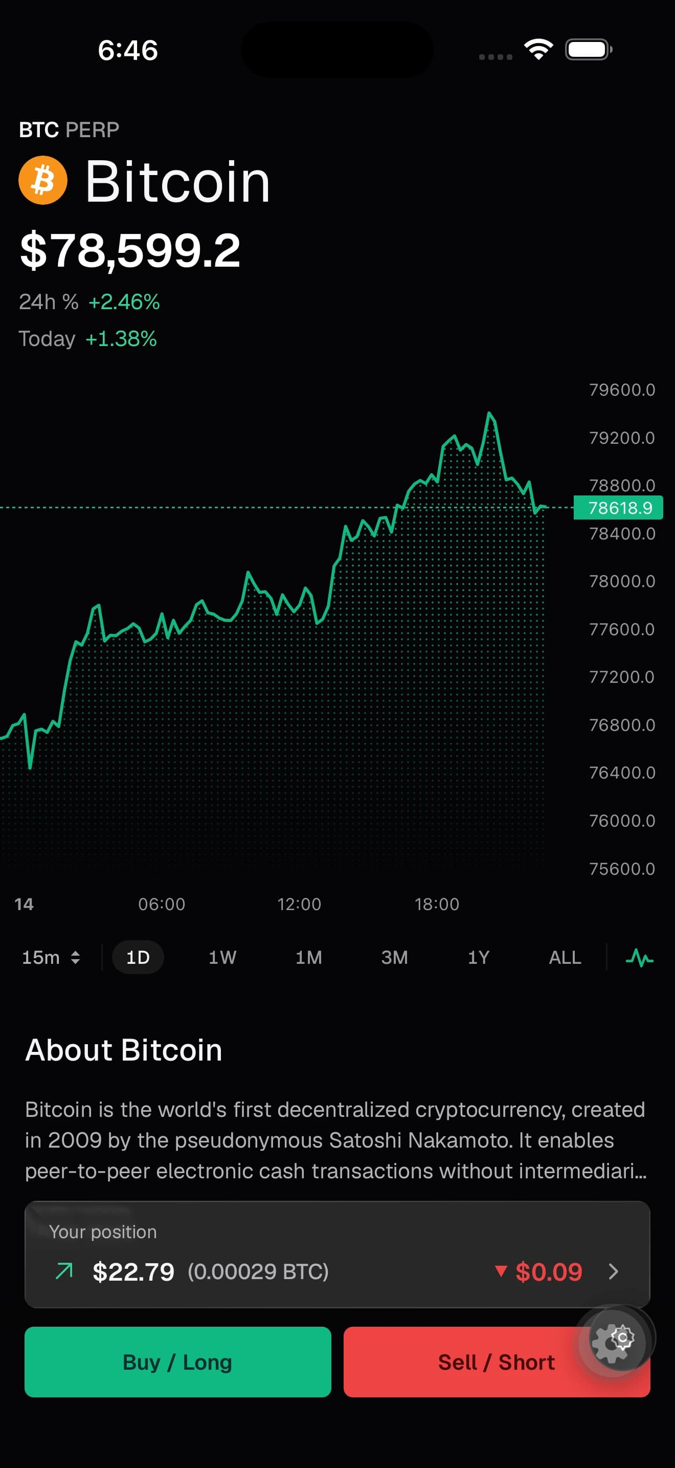 N1 Lite mode with Bitcoin pricing and a simple price chart.